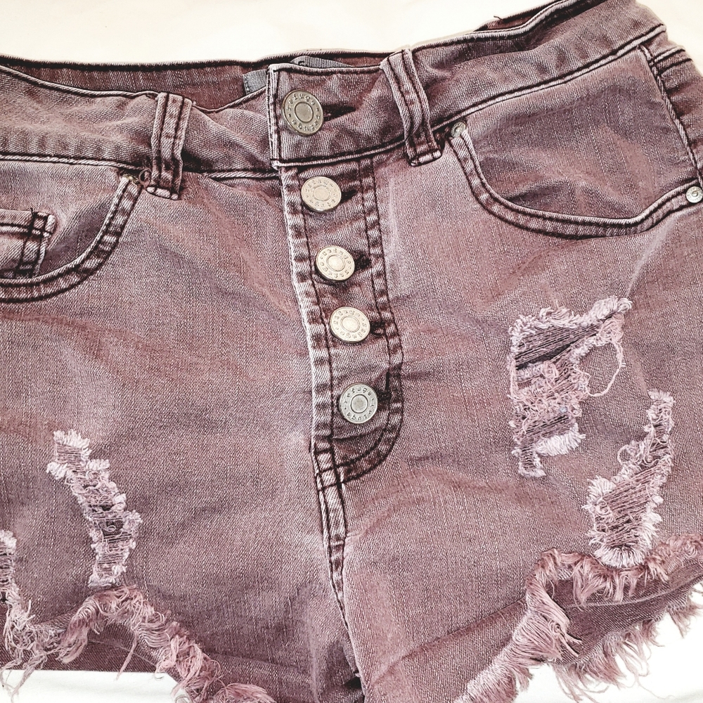 Distressed button fly shorts Refuge Sz 0